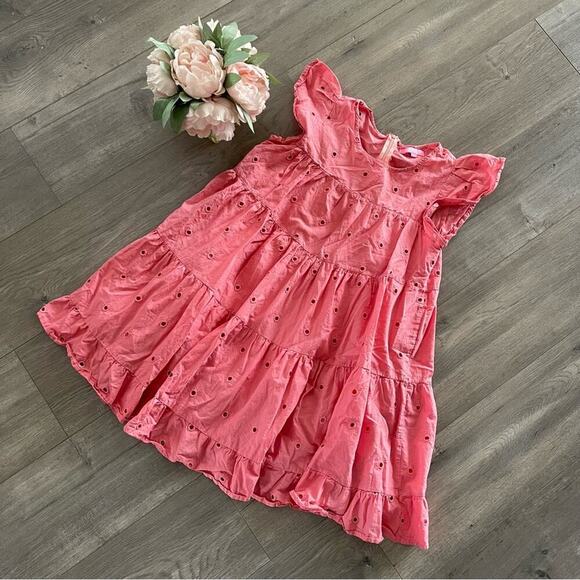 Simply Southern Pink Pineapple Eyelet Embroidered Dress - Picture 2 of 5